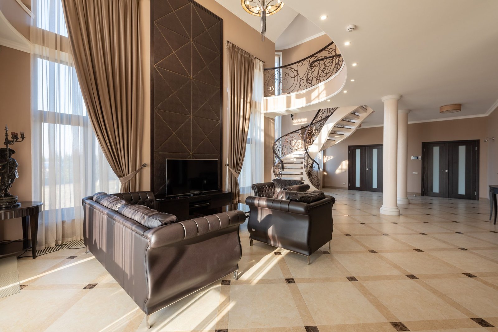Tiled staircase